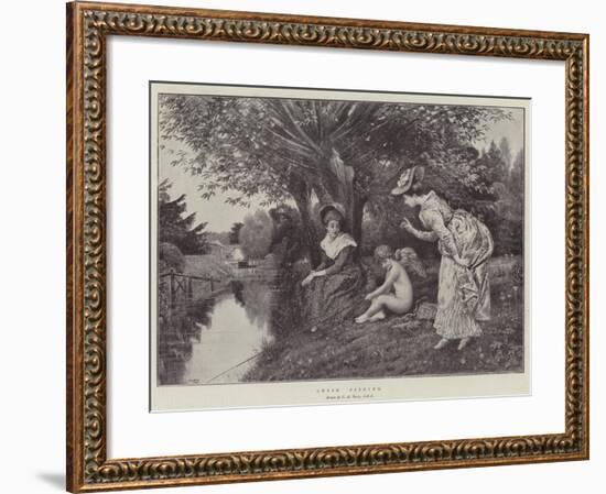 Cupid Fishing-George Adolphus Storey-Framed Giclee Print