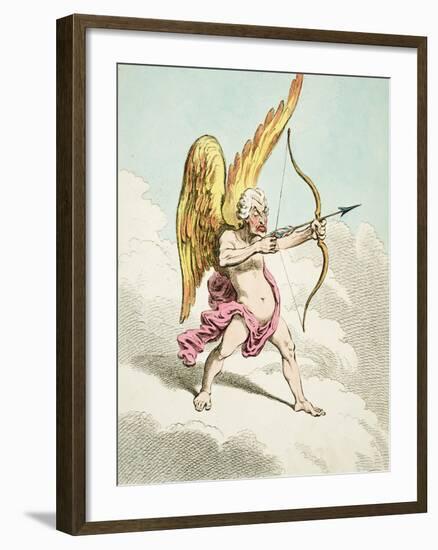 Cupid, from the New Pantheon No.4, Published by Hannah Humphrey, 1799-James Gillray-Framed Giclee Print