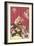 Cupid Holding Mirror for Flapper-null-Framed Art Print