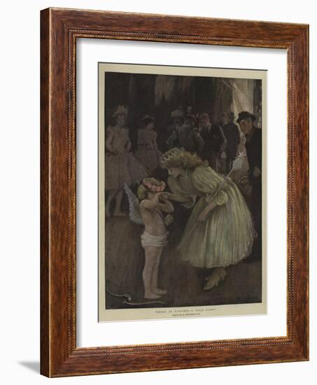 Cupid in Distress, a Good Fairy-William Hatherell-Framed Giclee Print