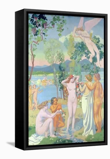 Cupid in Flight Is Struck by the Beauty of Psyche, 1908-Maurice Denis-Framed Premier Image Canvas