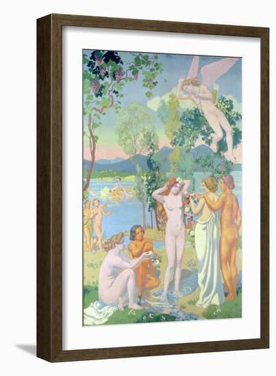 Cupid in Flight Is Struck by the Beauty of Psyche, 1908-Maurice Denis-Framed Giclee Print