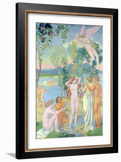 Cupid in Flight Is Struck by the Beauty of Psyche, 1908-Maurice Denis-Framed Giclee Print