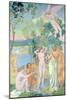 Cupid in Flight Is Struck by the Beauty of Psyche, 1908-Maurice Denis-Mounted Giclee Print