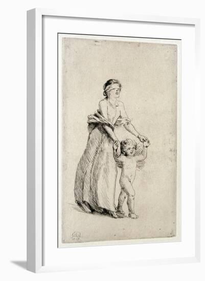 Cupid Leading a Blindfolded Girl, 1912-Anna Lea Merritt-Framed Giclee Print