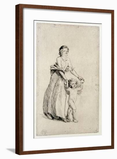 Cupid Leading a Blindfolded Girl, 1912-Anna Lea Merritt-Framed Giclee Print