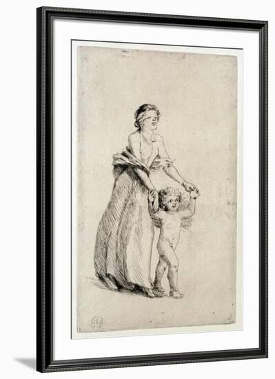 Cupid Leading a Blindfolded Girl, 1912-Anna Lea Merritt-Framed Premium Giclee Print