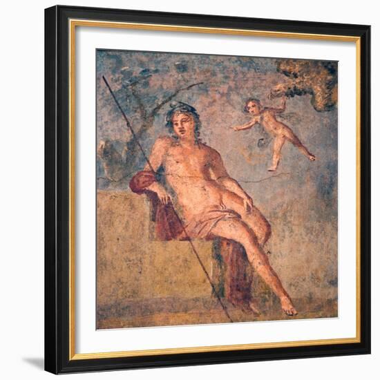 Cupid Leading Zeus's Eagle to Ganymede, from the House of Meleager, Pompeii-null-Framed Giclee Print