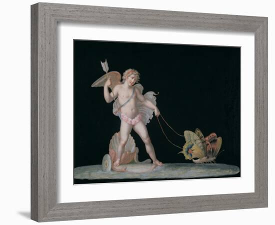 Cupid Led by Butterflies-Michelangelo Maestri-Framed Giclee Print