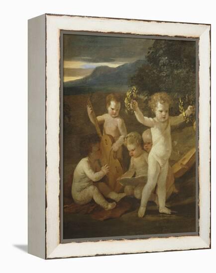 Cupid's Concert, C.1626-27-Nicolas Poussin-Framed Premier Image Canvas