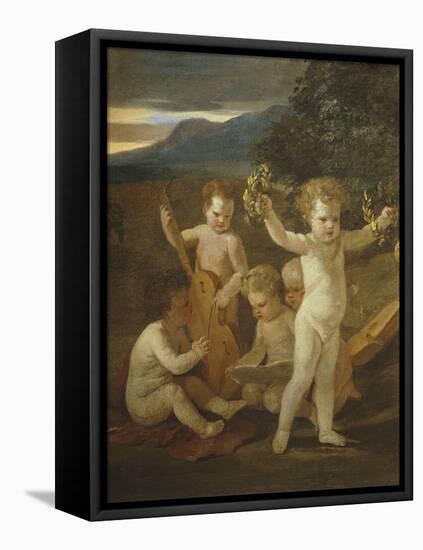 Cupid's Concert, C.1626-27-Nicolas Poussin-Framed Premier Image Canvas