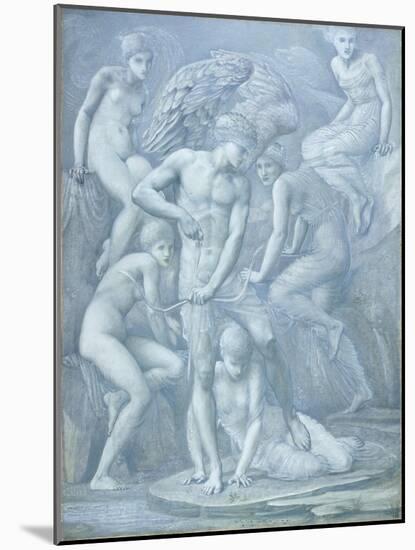 Cupid's Hunting Fields-Edward Burne-Jones-Mounted Giclee Print