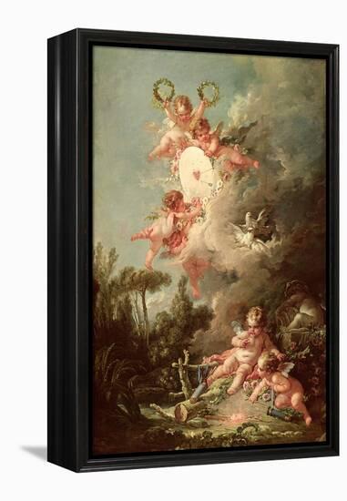 Cupid's Target, from "Les Amours Des Dieux," 1758-Francois Boucher-Framed Premier Image Canvas