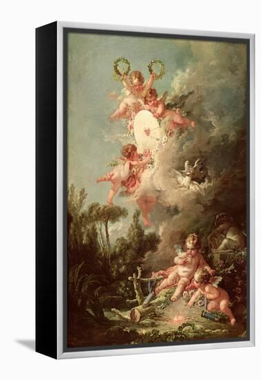 Cupid's Target, from "Les Amours Des Dieux," 1758-Francois Boucher-Framed Premier Image Canvas