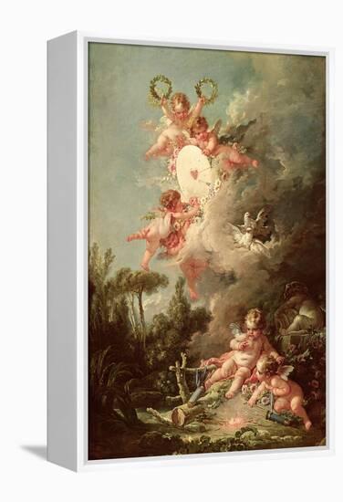 Cupid's Target, from "Les Amours Des Dieux," 1758-Francois Boucher-Framed Premier Image Canvas