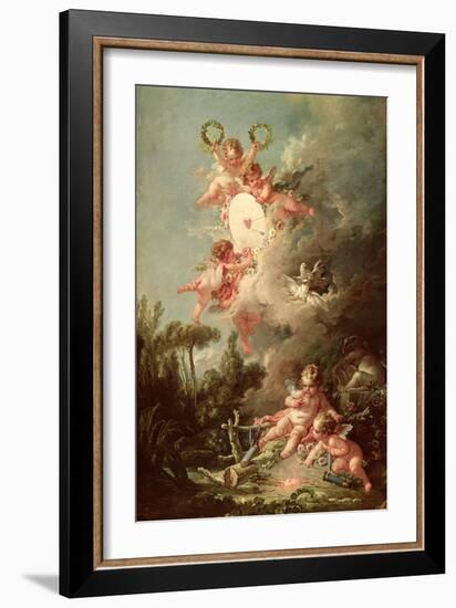 Cupid's Target, from "Les Amours Des Dieux," 1758-Francois Boucher-Framed Giclee Print