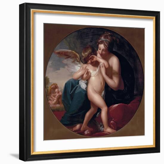 Cupid, stung by a bee, is cherished by his Mother, 1774-Benjamin West-Framed Giclee Print