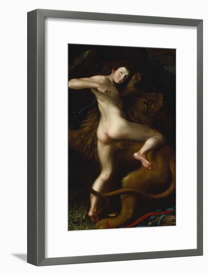 Cupid Taming a Lion-Bartholomaus Spranger (Follower of)-Framed Giclee Print