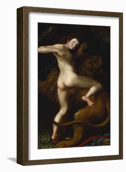 Cupid Taming a Lion-Bartholomaus Spranger (Follower of)-Framed Giclee Print