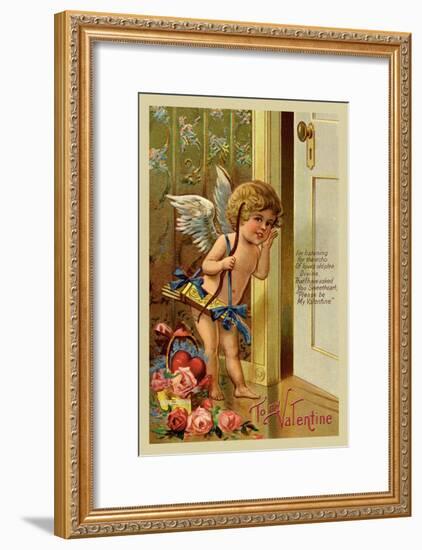 Cupid, To My Valentine-null-Framed Art Print