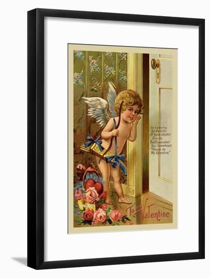 Cupid, To My Valentine-null-Framed Art Print