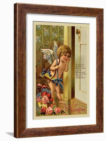 Cupid, To My Valentine--Framed Art Print