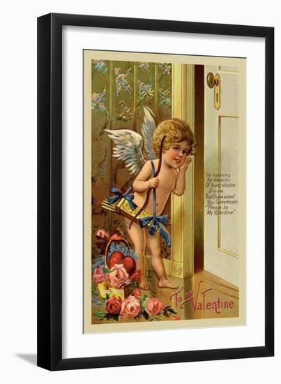 Cupid, To My Valentine-null-Framed Art Print