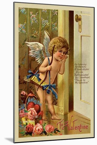 Cupid, To My Valentine-null-Mounted Art Print