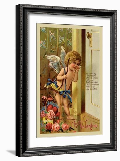 Cupid, To My Valentine-null-Framed Art Print