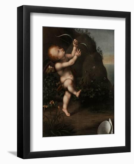 Cupid with a Bow, before 1593-Aurelio Luini-Framed Giclee Print