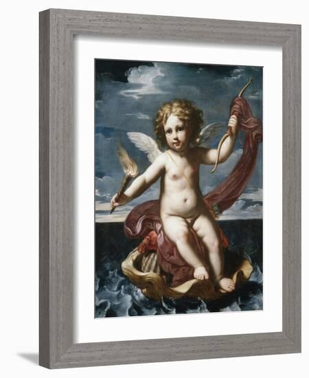 Cupid with a Torch-Elisabetta Sirani-Framed Giclee Print