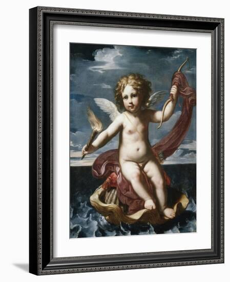 Cupid with a Torch-Elisabetta Sirani-Framed Giclee Print