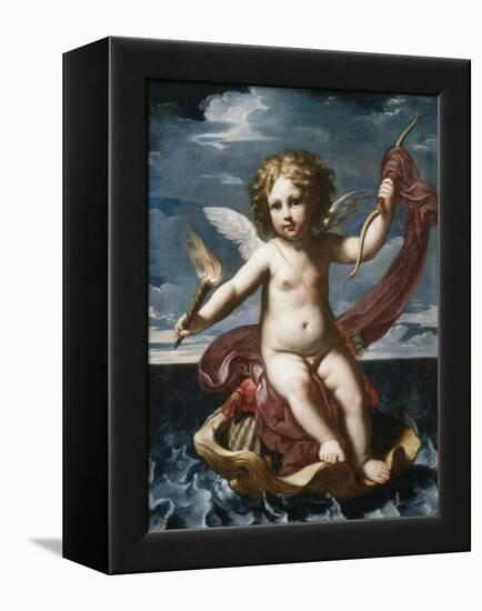 Cupid with a Torch-Elisabetta Sirani-Framed Premier Image Canvas