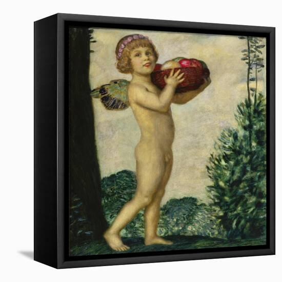Cupid with Basket of Fruit, C. 1920-Franz von Stuck-Framed Premier Image Canvas
