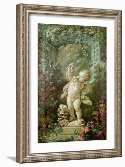 Cupid with Grapes-Francois Boucher-Framed Giclee Print