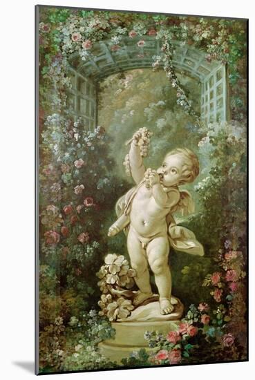 Cupid with Grapes-Francois Boucher-Mounted Giclee Print