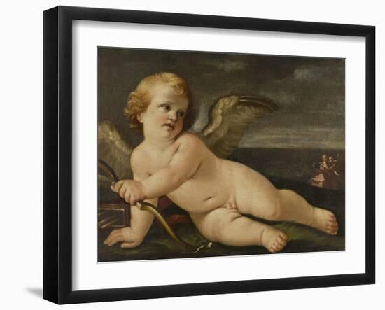 Cupid with his Bow by Guido Reni-Guido Reni-Framed Giclee Print