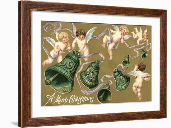 Cupids and Bell-null-Framed Art Print