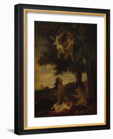 Cupids and Geniuses, 1630-1633-Nicolas Poussin-Framed Giclee Print