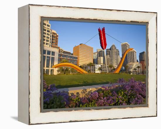 Cupids Arrow Sculpture Along the Embarcadero in Downtown San Francisco, California, USA-Chuck Haney-Framed Premier Image Canvas