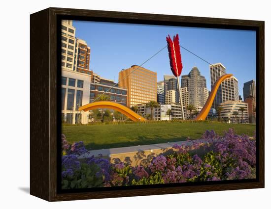 Cupids Arrow Sculpture Along the Embarcadero in Downtown San Francisco, California, USA-Chuck Haney-Framed Premier Image Canvas