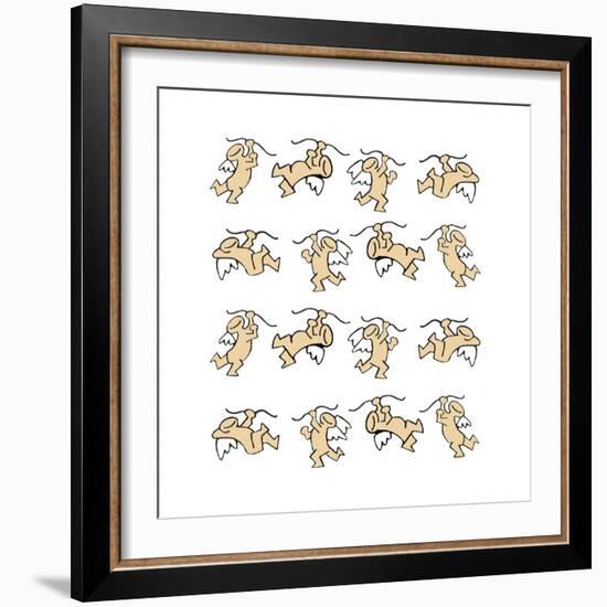 Cupids Pattern-Miguel Balbás-Framed Giclee Print