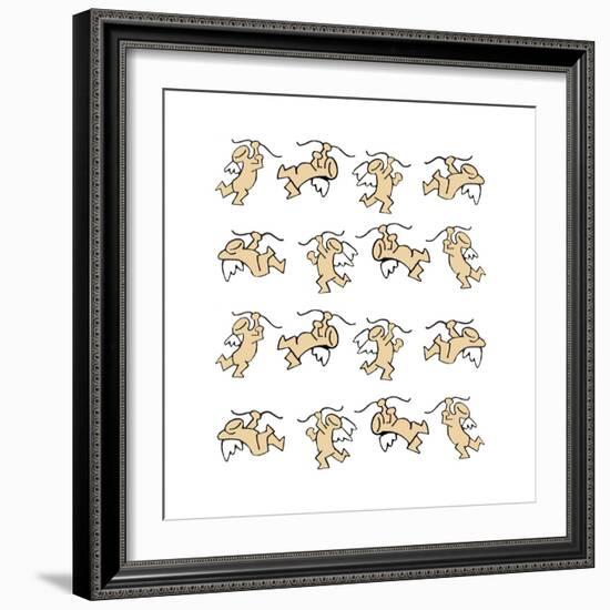 Cupids Pattern-Miguel Balbás-Framed Giclee Print