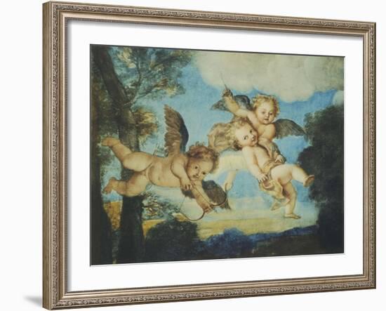 Cupids Playing, Drawing, 18th Century-Noel Nicolas Coypel-Framed Giclee Print