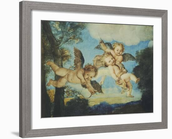 Cupids Playing, Drawing, 18th Century-Noel Nicolas Coypel-Framed Giclee Print