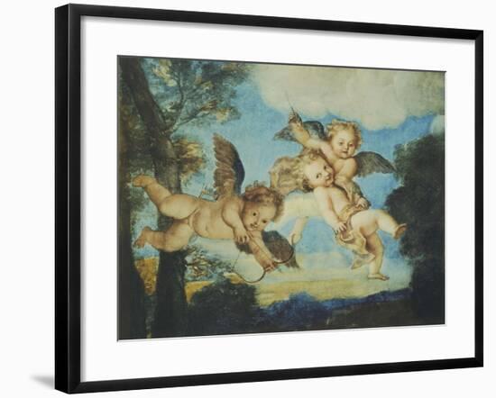 Cupids Playing, Drawing, 18th Century-Noel Nicolas Coypel-Framed Giclee Print