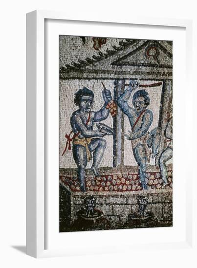 Cupids Treading Grapes, Mosaic Detail from Vault of Ambulatory-null-Framed Giclee Print