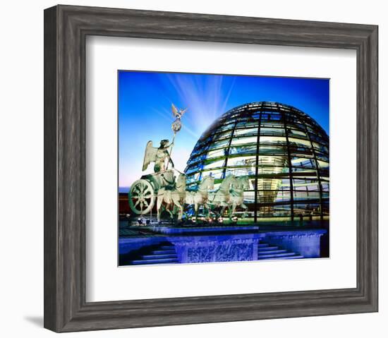 Cupola Quadriga Gate Berlin-null-Framed Art Print