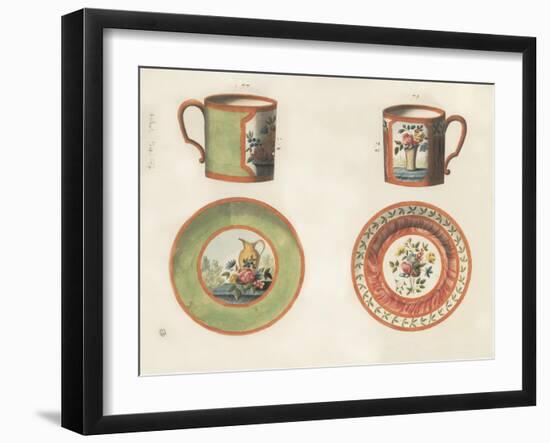 Cups and Saucers-Anna Polanski-Framed Art Print