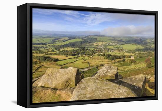 Curbar Edge, early autumn, Peak District National Park, Derbyshire, England, United Kingdom, Europe-Eleanor Scriven-Framed Premier Image Canvas